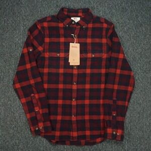 Fjallraven Skog Shirt Mens Small Red Buffalo Plaid Flannel Long Sleeve‎ NWT
